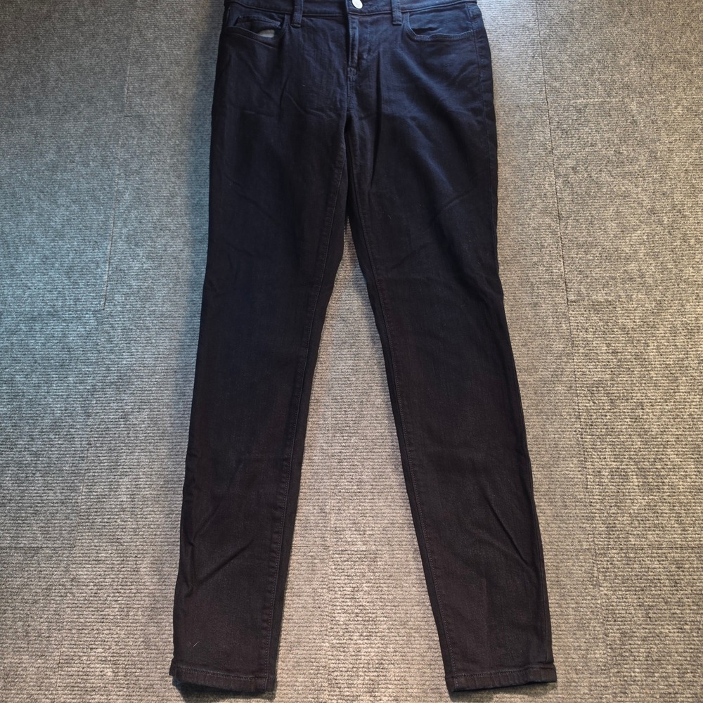LOFT Super Skinny Jeans Women 27/4 Dark Indigo Excellent Stretch Denim Mid Rise